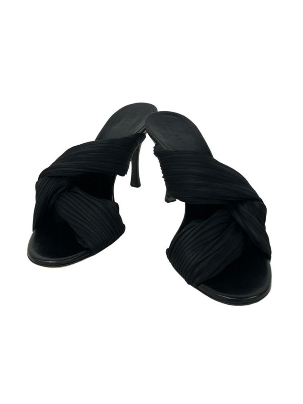 Gucci Mule 36 C Black Pleats - Picture 2 of 7